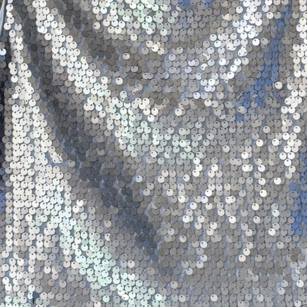 Express Silver Gray Sequin Halter Sleeveless Crop… - image 3